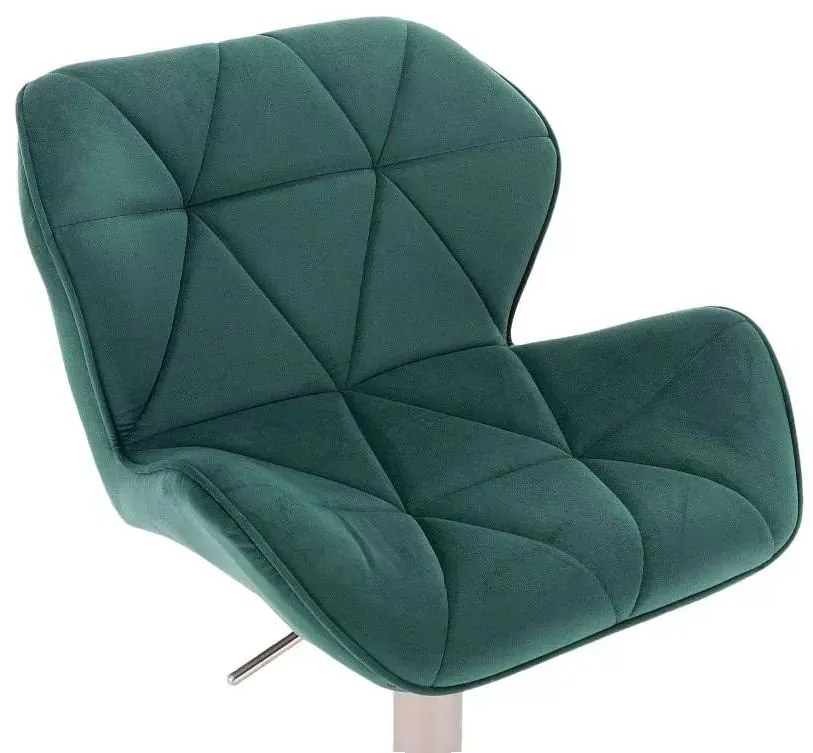 LuxuryForm DESIGN Stolička MILANO VELUR na zlatom kríži - zelená