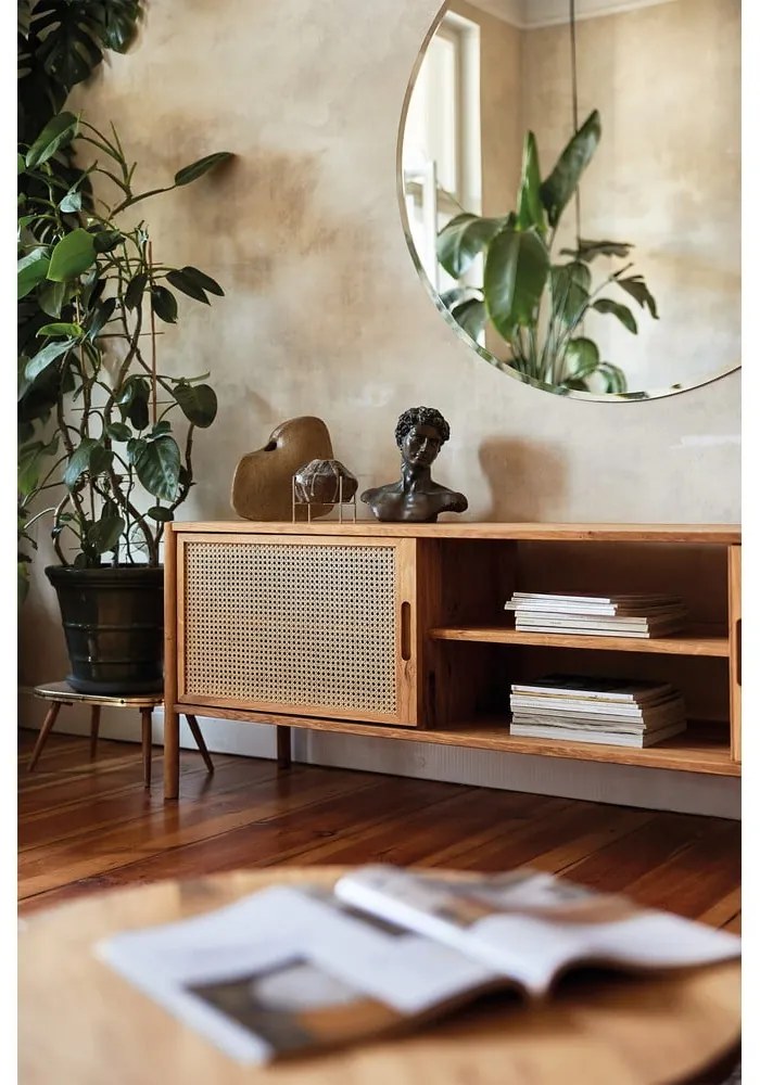 TV stolík z dubového dreva 204x64 cm Pola - The Beds