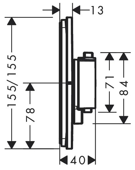 Hansgrohe ShowerSelect Comfort Q - Termostat pod omietku pre 2 spotrebiče s EN1717, biela matná 15586700