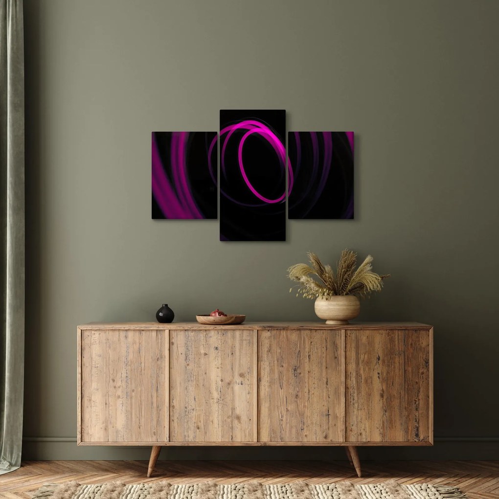 Obraz - fialové čiary (90x60 cm)
