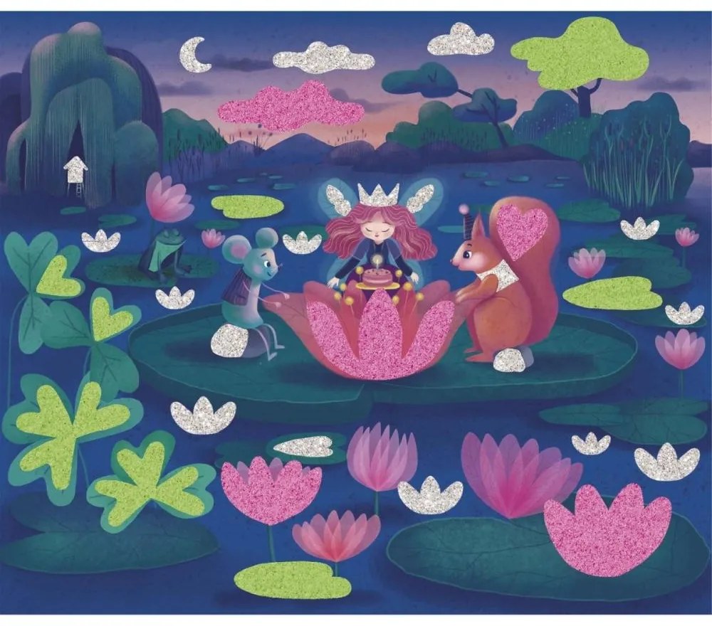 Kreatívna súprava Magic Fairies - samolepky a fosforeskujúci piesok