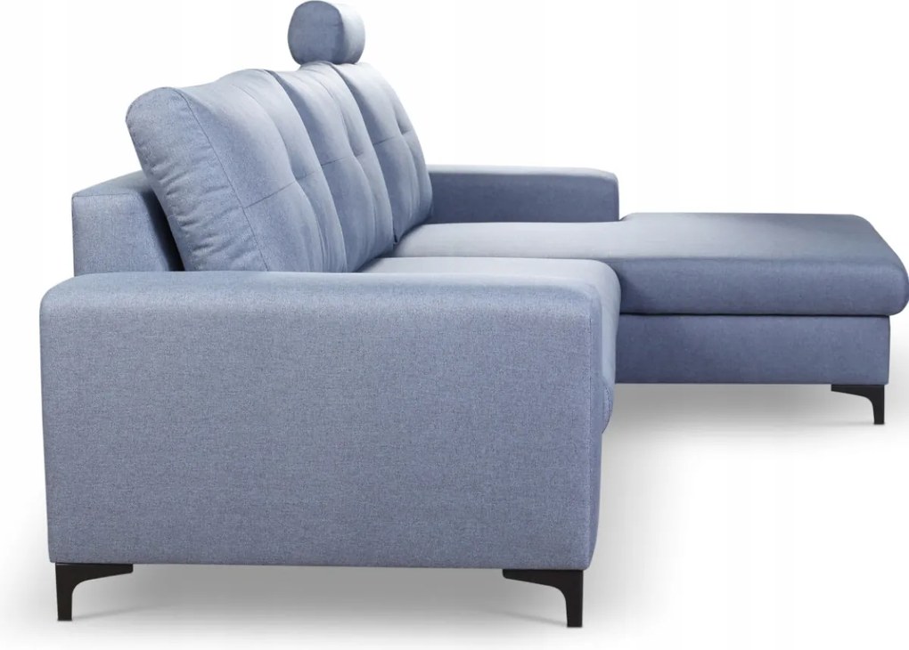 Rohová sedačka 251×165 Rozkladací úložný priestor funkcia spánku opierka hlavy Vero LN03