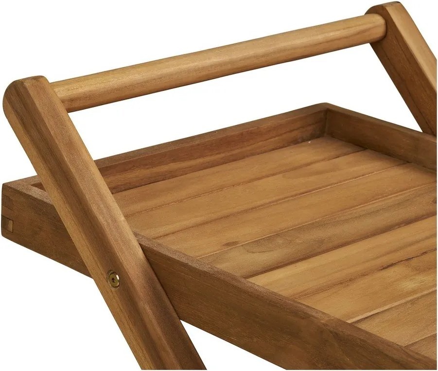 Servírovací stolík na kolieskach z masívneho dreva 50x86 cm Pasaku – House Nordic