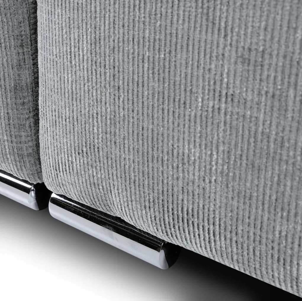 Rozkladacia pohovka Anafi, svetlo šedá látka