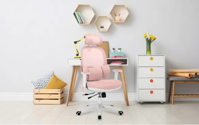 Detská otočná stolička Mark Adler Junior 6.3 Pink