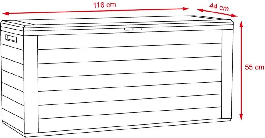 Záhradný box WOODEBOX - hnedý MBWL280
