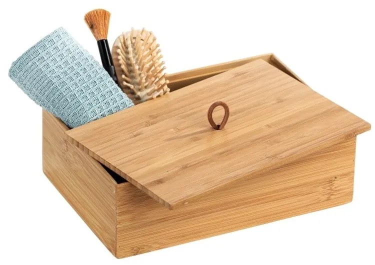 Bambusový box s vekom Wenko Terra, šírka 22 cm