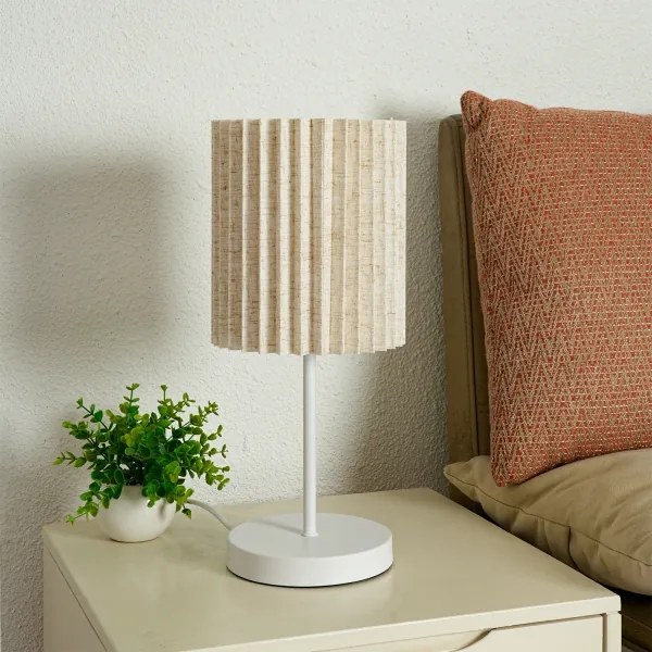 Brilagi - Stolná lampa NORDIC WAVE 1xE27/15W/230V ľan/biela