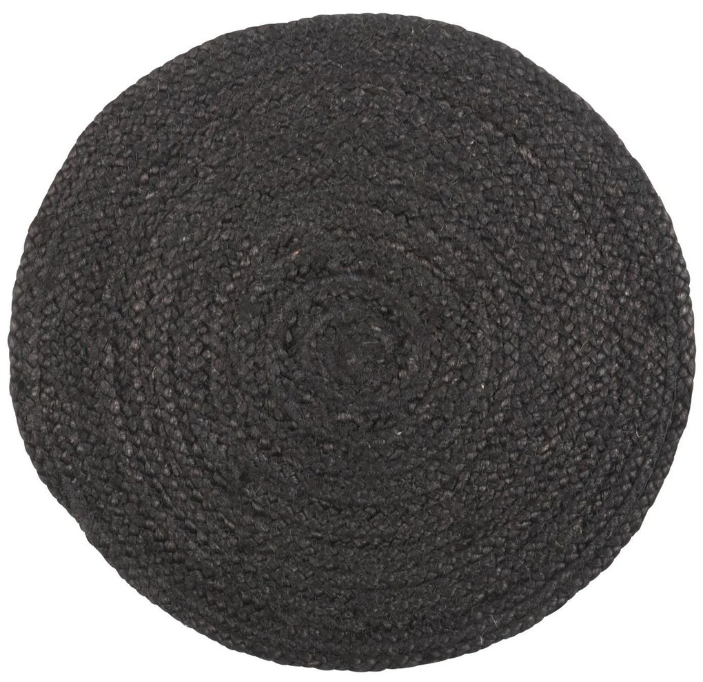 IB Laursen Čierne okrúhle jutové prestieranie