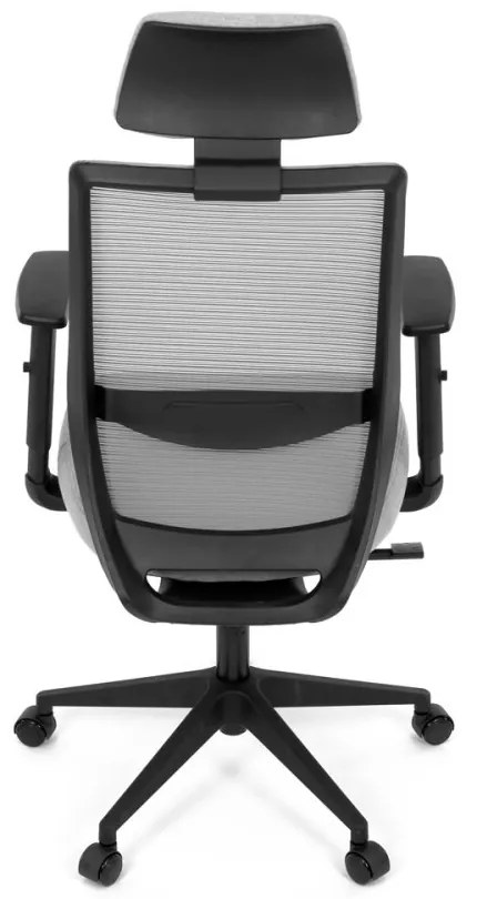 Kancelárska ergonomická stolička SENA — sieť / látka, čierna / šedá