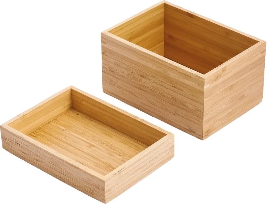 Bambusový kúpeľňový organizér na kozmetiku v prírodnej farbe Isalys – MSV