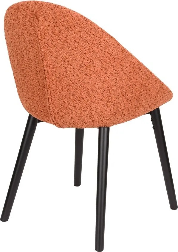 Oranžové čalúnené jedálenské kreslo Fenna – Dutchbone