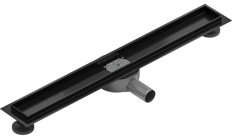 Mexen Flat 360, telo žľabu s rotačným sifónom 50 cm, čierna matná, 1740050