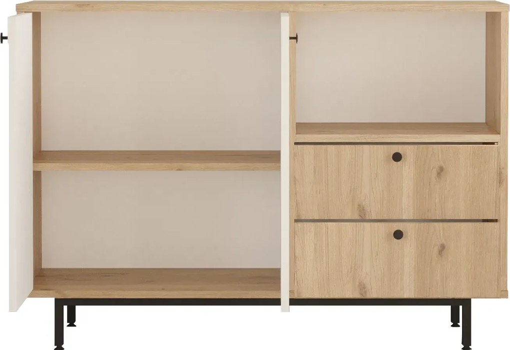 Skrinka na mikrovlnku Houseland Royce 02 dub Castello/biela