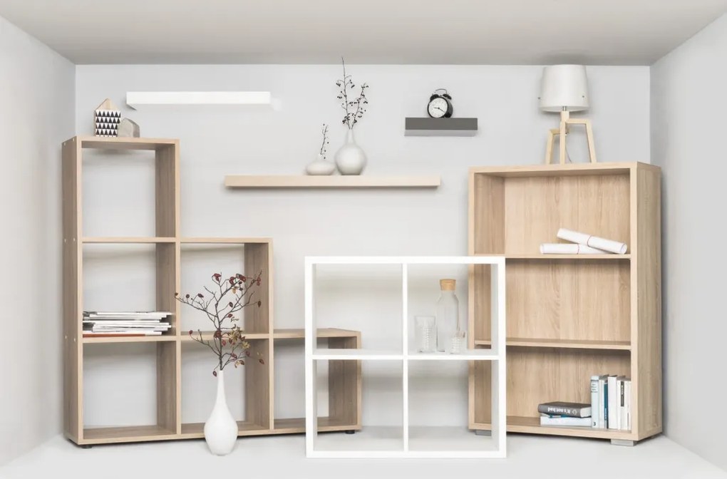 Regál Max, 2x2 priehradky, biely