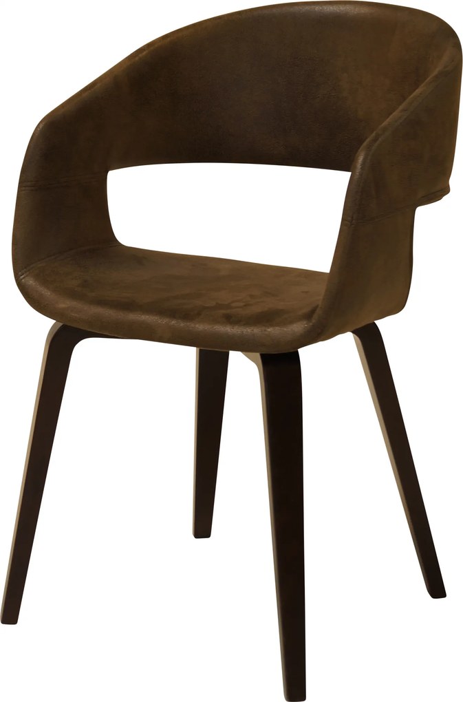 Bighome - Jedálenská stolička s opierkami NOVA, hnedá