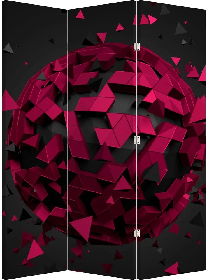 Paraván - 3D abstrakcie (126x170 cm)