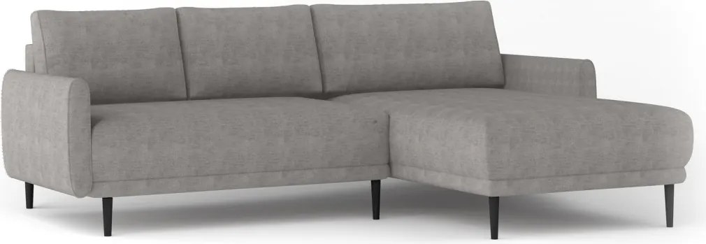 Rohová sedačka Soho, svetlo šedá štruktúrovaná látka, pravý roh