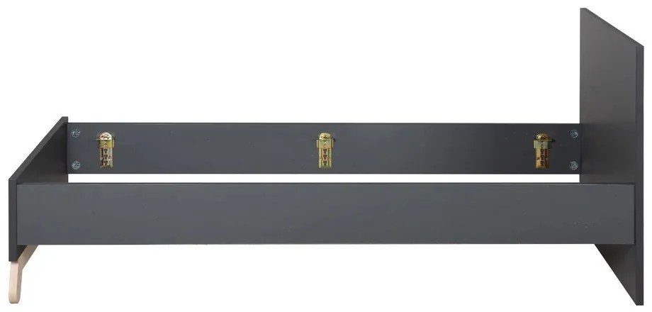 Čierna detská posteľ 90x200 cm Jar – Roba