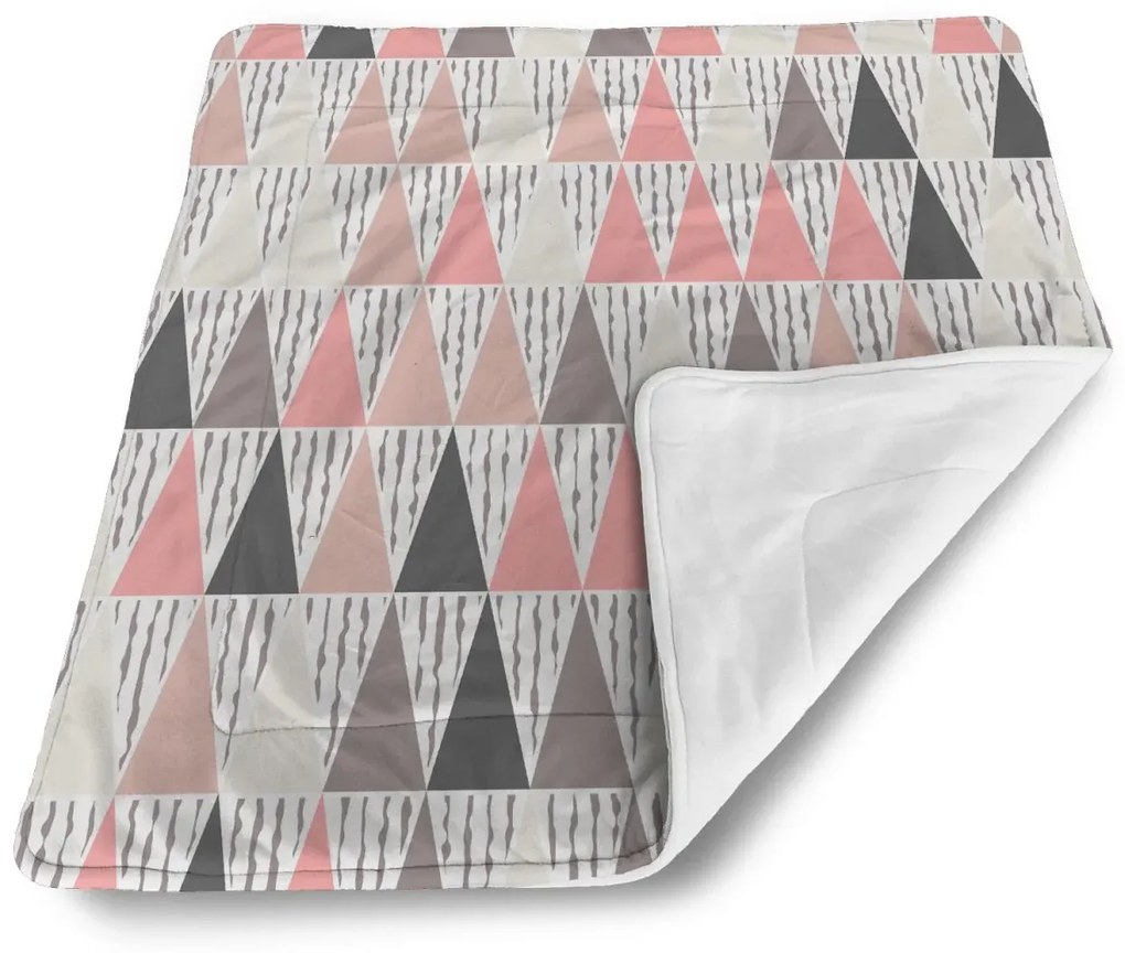 Sablio Deka pre bábätko Ružovo-šedé ihlany - 80x100 cm
