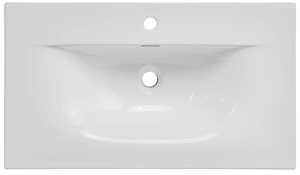 Keramické zápustné umyvadlo Sky 81 cm bílé