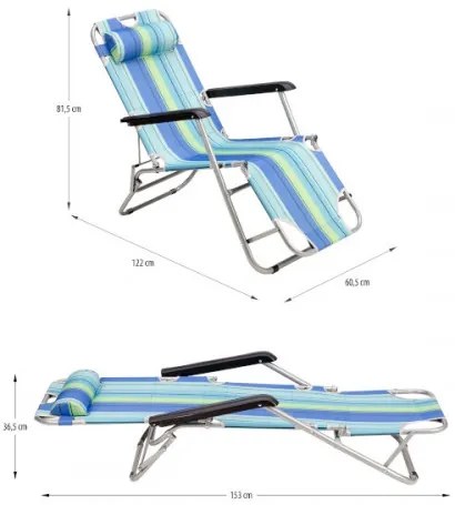 Lehátko NILS Camp NC3024 - modré