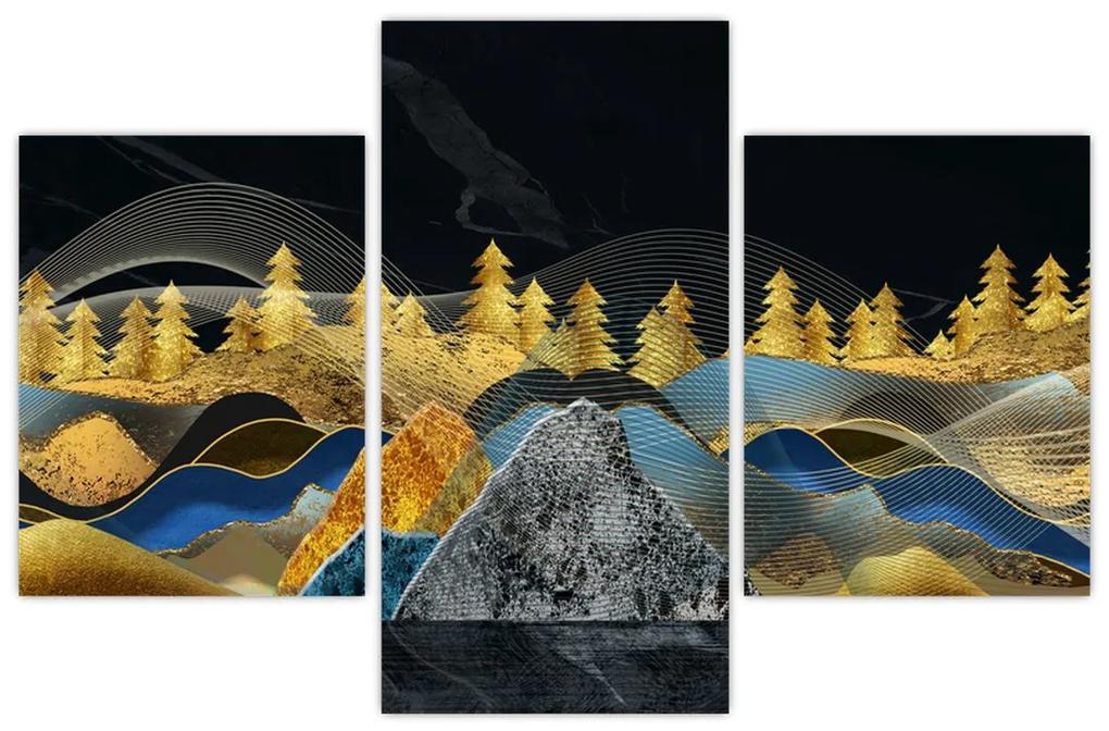 Obraz - Zlaté hory (90x60 cm)