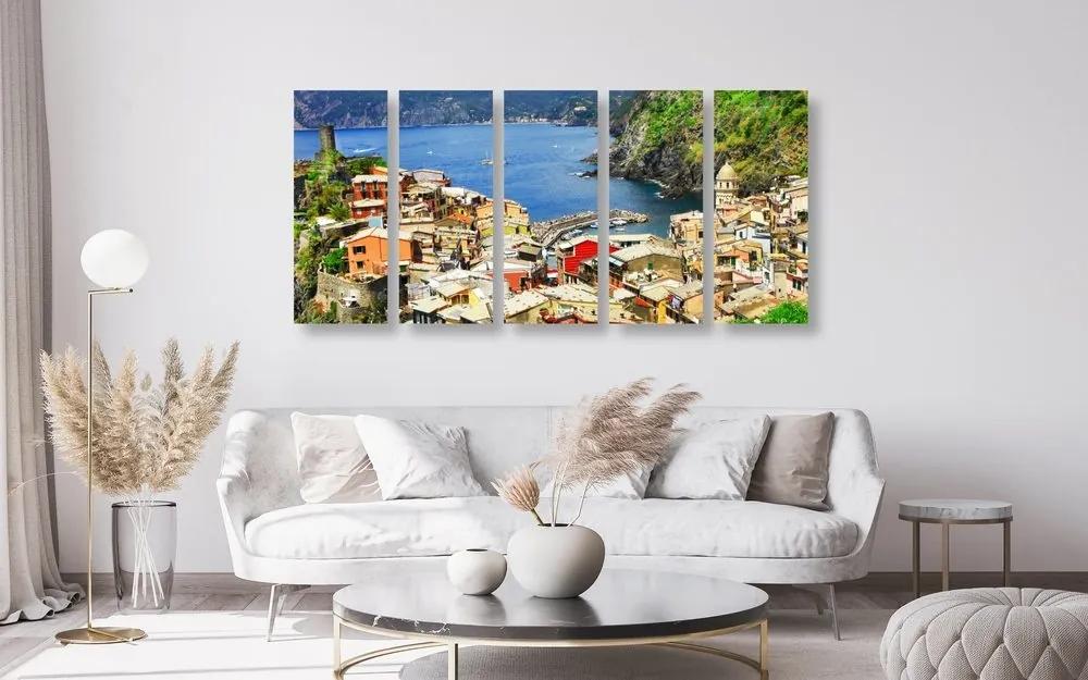 5-dielny obraz pobrežie Talianska - 200x100