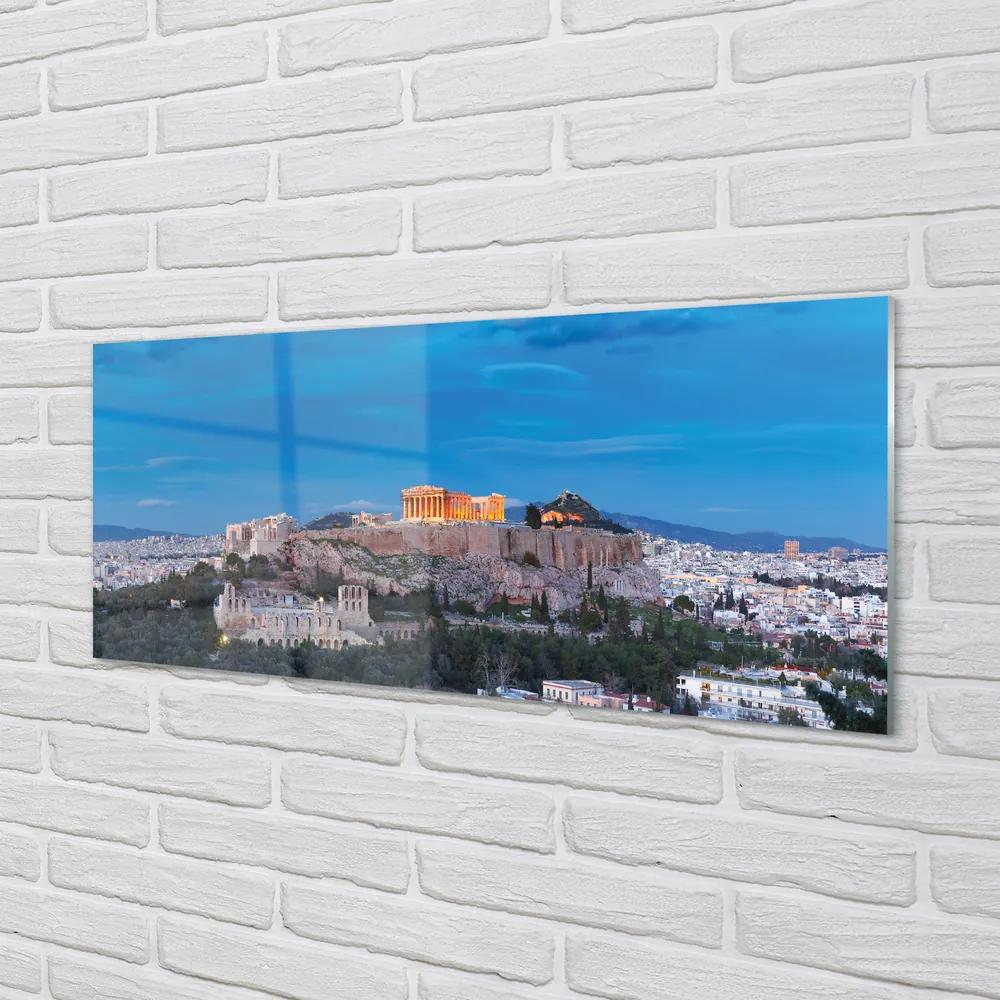 Obraz na akrylátovom skle Grécko panorama v aténach 120x60 cm