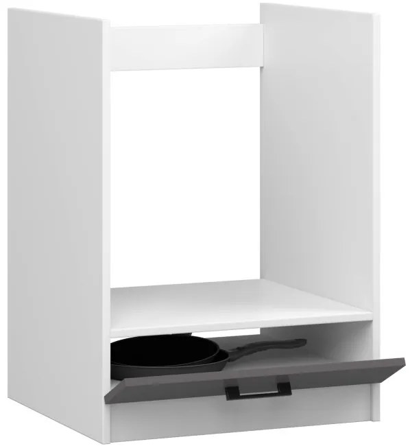 Spodná kuchynská skrinka na rúru OLIWIA S60KU biela / sivá