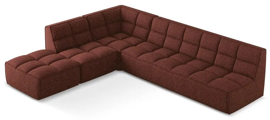 Vínovočervená modulárna rohová pohovka (variabilná) Kalai – Makamii