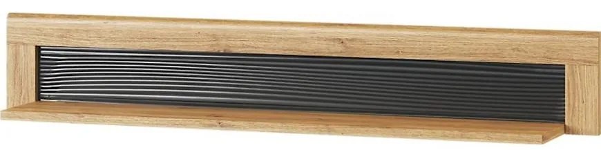 Polička 144 Kama 35  dub camargue/čierna mat