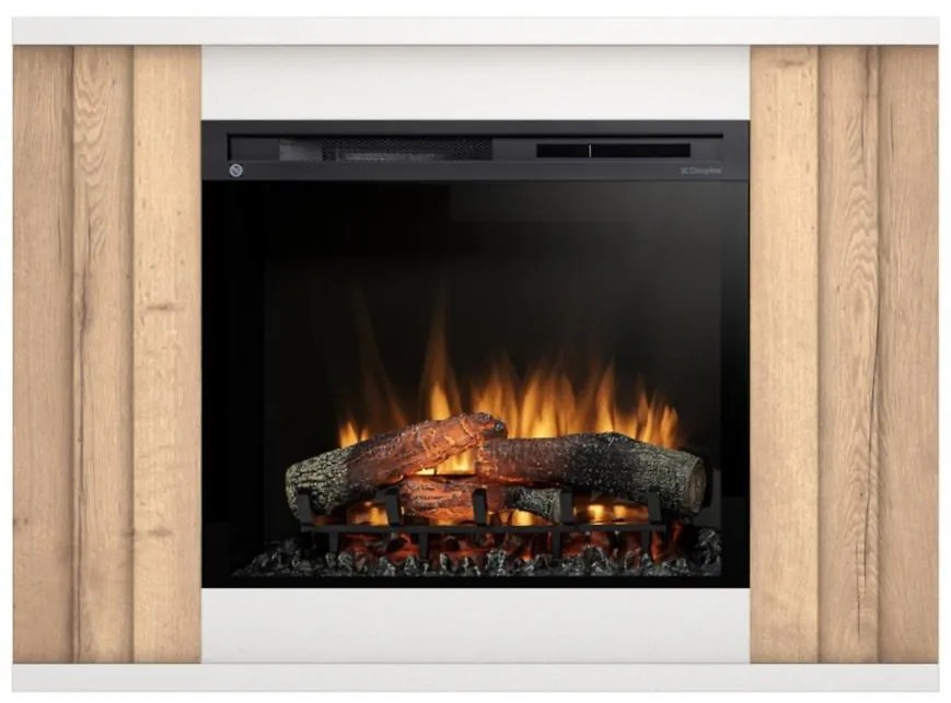 Elektrický krb Paria 28 biely/dub