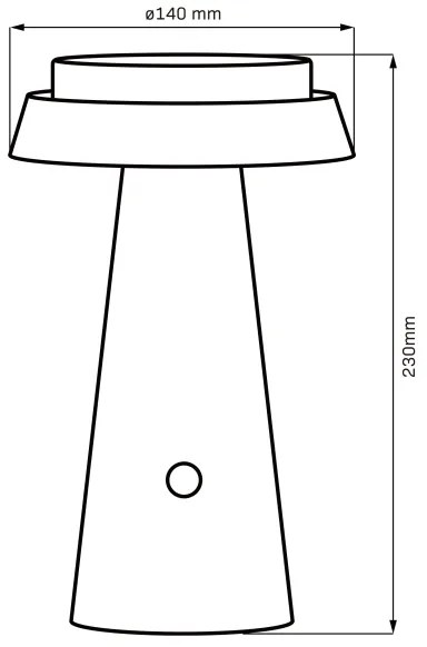 LED Solárna lampa MARAKESZ LED/3,7V USB 3600 mAh 1800/2700/3000K IP54 šedá