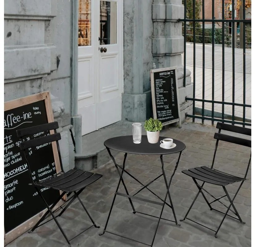 Balkónový set Orosi (čierna). Akcia -21%. Vlastná spoľahlivá doprava až k Vám domov. 1088138