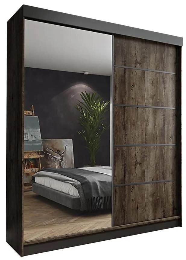 Skriňa Amo 150 jaseň tmavý