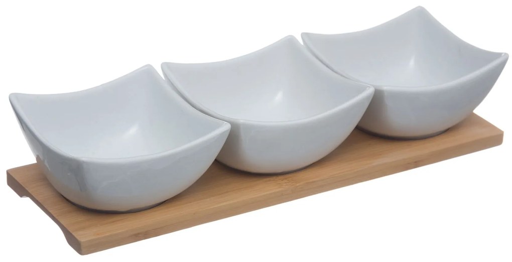 Porcelánová servírovacia miska Trio 30x10x6 cm sada 3ks