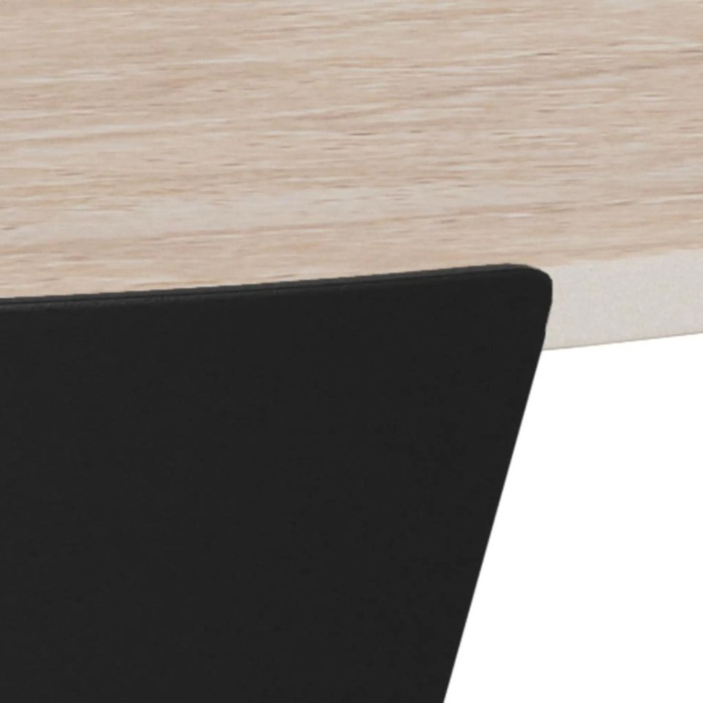 Kulatý designový konferenční stolek Altea travertin/černý