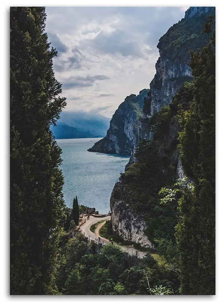 Gario Obraz na plátne Jazero a skaly Rozmery: 40 x 60 cm