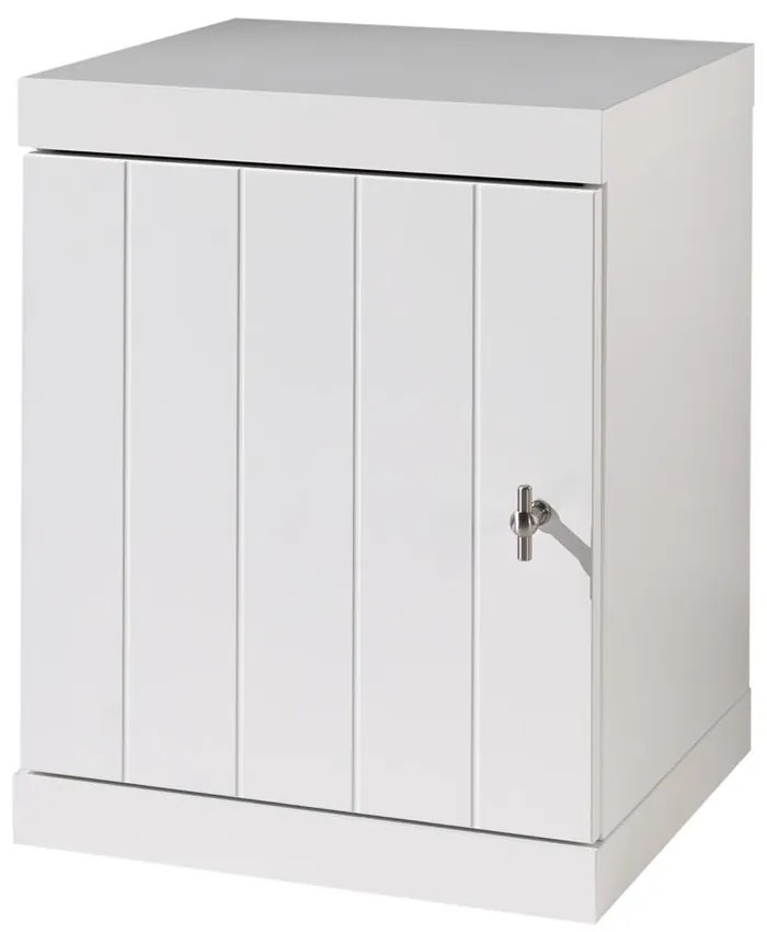 Biely detský nočný stolík Vipack Robin, šírka 44 cm