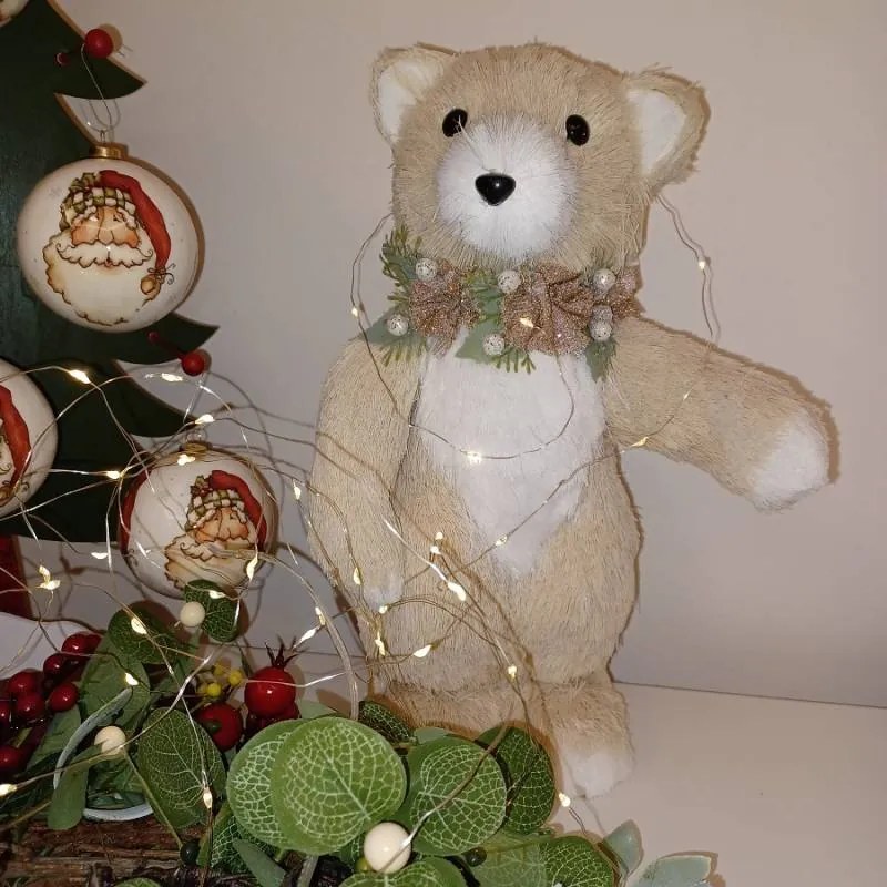 DECOLED Medvedík, 20 x 20 x 34 cm, béžová farba