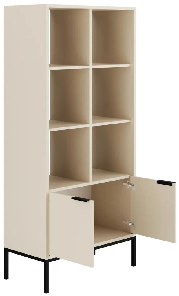 Knižnica Austin 80 cm kašmír/čierna