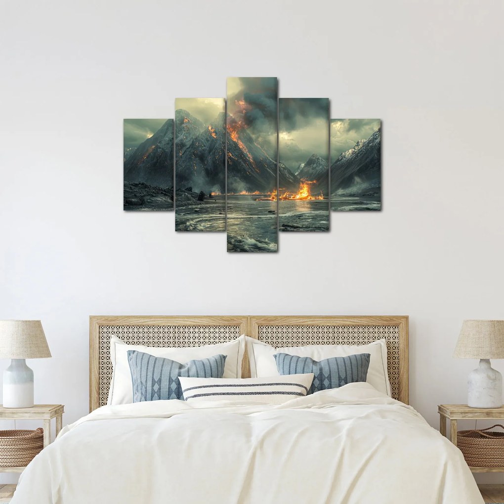 Obraz - Erupcia sopky (150x105 cm)