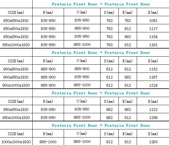 Mexen Pretoria DUO sprchovací kút 80x90cm, 6mm sklo, chrómový profil-číre sklo, 852-080-090-02-00