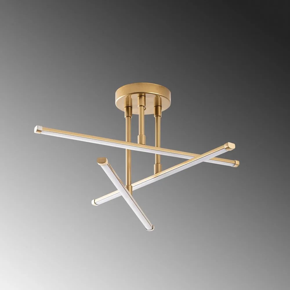 LED stropné svietidlo v zlatej farbe 26x51 cm Ledflower – Opviq lights