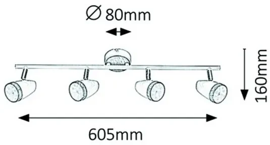Rabalux KAREN 5567 LED stropné bodové svietidlo 4x4W | 1120lm | 3000K | IP20 - biela
