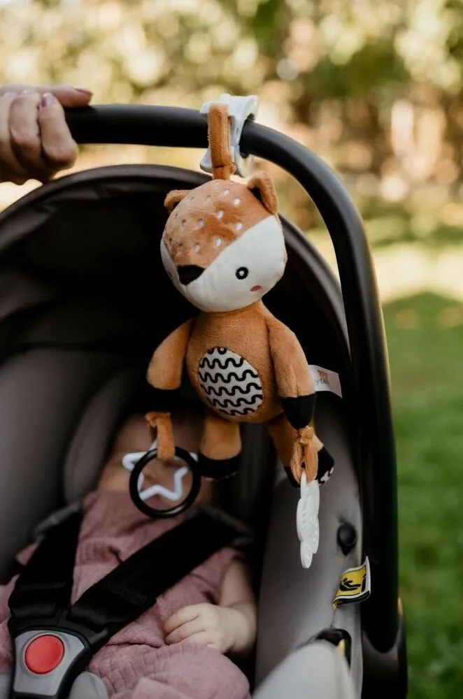 Naťahovací hrací strojček babyted Srnček plyš 30 cm záves na postieľku / kočík