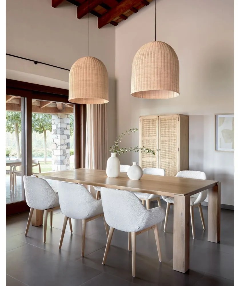 Jedálenský stôl v dekore duba v prírodnej farbe 110x220 cm Deyanira – Kave Home