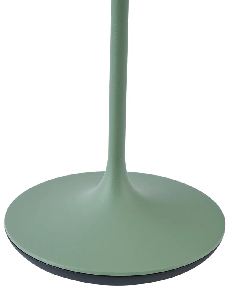 Stolná lampa zelená vrátane LED IP65 Nabíjateľná s nabíjacou stanicou - Bass