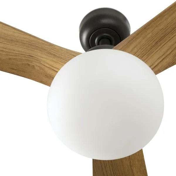 FARO 34360WT-11L – Stropný ventilátor OUTWOOD L, 1× E27 (max. 15 W), hnedá/čierna, priemer 150 cm, WT, IP44, s diaľkovým ovládaním